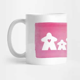 Pink Gamer Meeple Family Mug